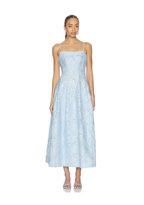 SIMKHAI Valeria Jacquard Midi Dress in Baby Blue. Size 10. Also in 0.
