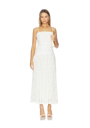 SIMKHAI Annalise Cotton Lace Dress in Ivory. Size 10. Also in 2, 4.