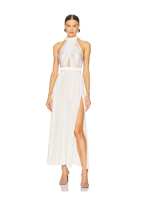 L'IDEE Renaissance Split Gown in White. Size 12/L. Also in 10/M, 14/XL, 8/S.