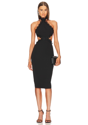 Michael Costello x REVOLVE Jenson Midi Dress in Black. Size M. Also in L, XL.