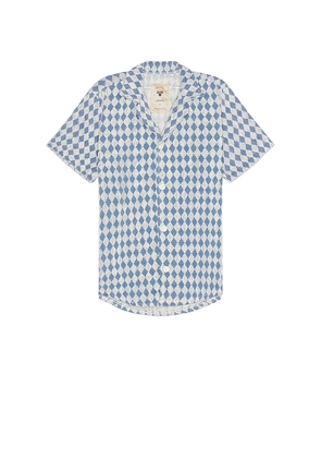 OAS Navy Diamond Cuba Terry Shirt in Blue. Size L. Also in S, M.