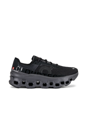 On Cloudmonster Sneaker in Black. Size 5. Also in 10, 7, 7.5, 8, 8.5, 9, 9.5.