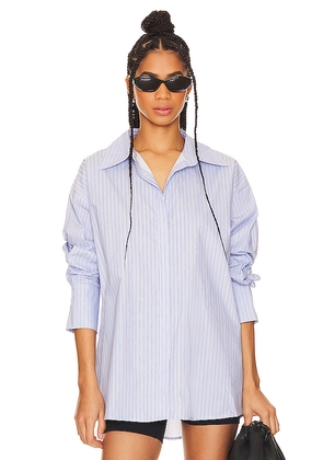 LIONESS Boyfriend Shirt in Blue. Size M. Also in S, XL, XS, XXL, XXS.