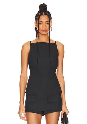 LIONESS Camille Backless Top in Black. Size XL. Also in L.