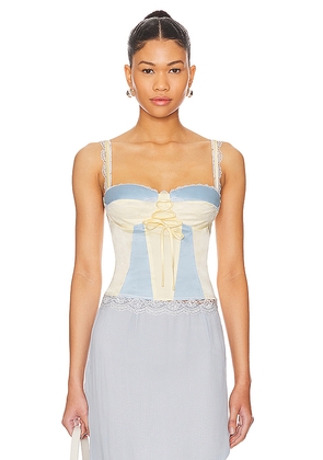 MORE TO COME Ariya Cami Top in Ivory,Baby Blue. Size M. Also in L.