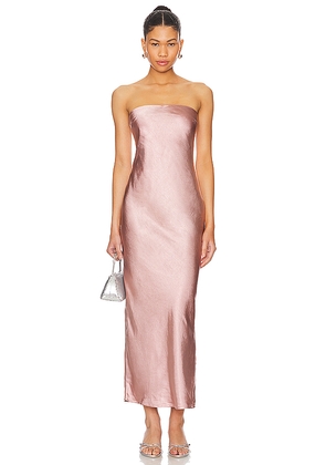 MORE TO COME Emma Strapless Maxi Dress in Blush. Size L. Also in M, XS.