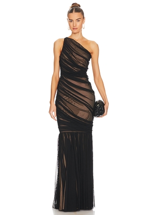 Norma Kamali Diana Fishtail Gown in Black. Size L. Also in XXS.