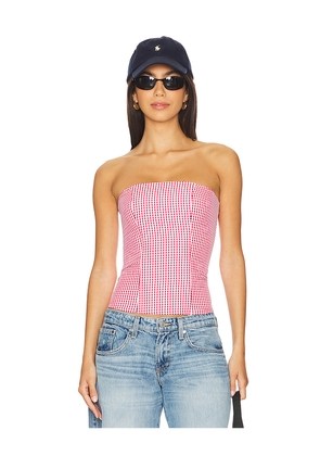 MORE TO COME Tina Corset Top in Red. Size M. Also in L, S, XL, XS, XXS.