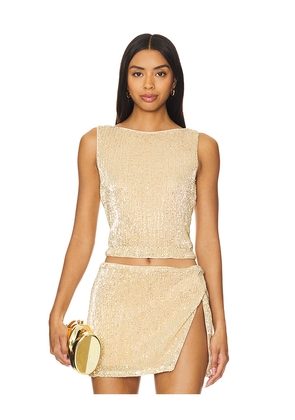 Lovers and Friends Selma Top in Metallic Gold. Size S. Also in M, XL.
