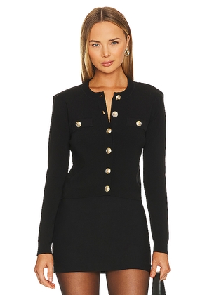 L'AGENCE Toulouse Cardigan in Black. Size M. Also in S, L, XL.