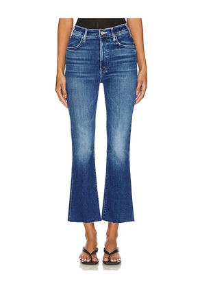MOTHER The Hustler Ankle Fray Jeans in Denim-Medium. Size 24. Also in 25, 26, 27.