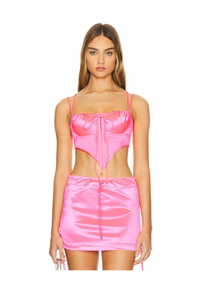 Nodress Super Fluorescent Stretchy Corset in Pink. Size M. Also in L.