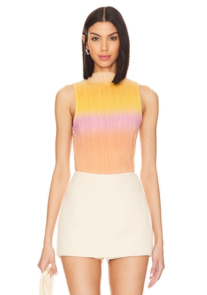 Lovers and Friends Giada Sheer Top in Orange. Size XL. Also in L.