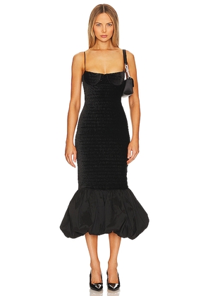 NBD Dahlia Midi Dress in Black. Size M. Also in XS, XXS, L.