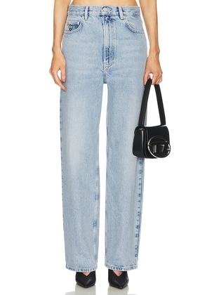 Moschino Jeans Straight Leg Trousers in Denim-Light. Size 25. Also in 24.