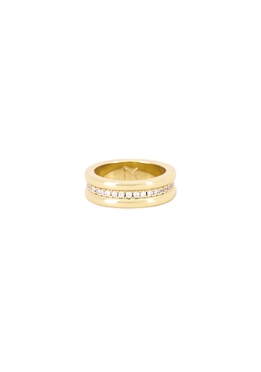 MIRANDA FRYE Ariana Ring in Metallic Gold. Size 6. Also in 5, 7, 8.