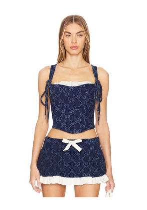 LOBA Teresita Corset in Denim-Dark. Size XS. Also in S.