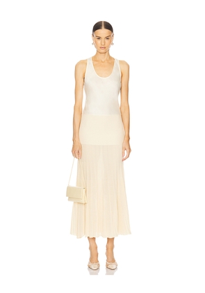 L'Academie By Marianna Soleil Maxi Dress in Beige. Size S. Also in L, M, XL.