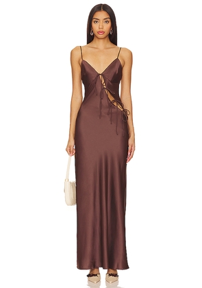 LIONESS About A Girl Maxi in Brown. Size M. Also in XL, XS, XXL, XXS.