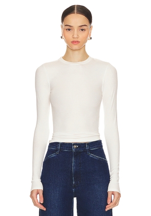 Lovers and Friends Hailey Long Sleeve Tee in White. Size M. Also in XS, XXS, S, L, XL.