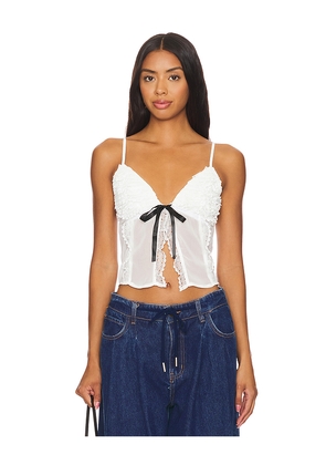 MORE TO COME x Maggie MacDonald Myla Top in White. Size M. Also in L.