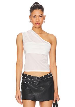 Miaou Jade Tank in White. Size M. Also in L, XL.