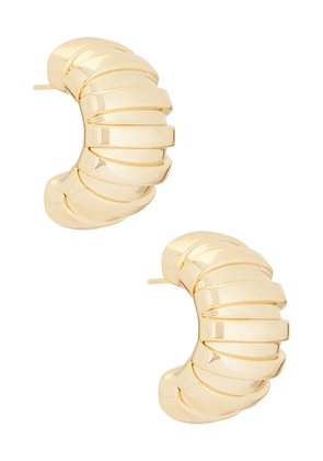 MEGA Large Misstep Earrings in Metallic Gold.