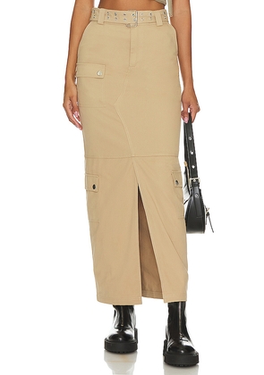 Lovers and Friends Remy Maxi Skirt in Taupe. Size M. Also in L, S, XS, XXS.