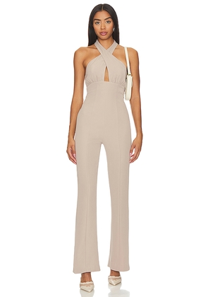 MAJORELLE Leticia Jumpsuit in Beige. Size M. Also in L.