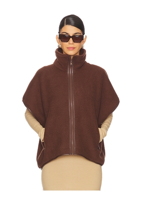 LAMARQUE Eudora Fleece Vest in Brown. Size M. Also in S, XS.