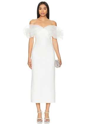 Line & Dot Starlet Midi Dress in Ivory. Size S. Also in XS, M.