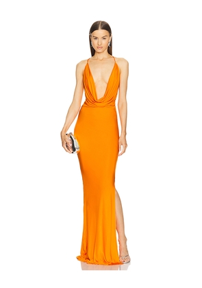 Michael Costello x REVOLVE Raquel Gown in Orange. Size S. Also in M.