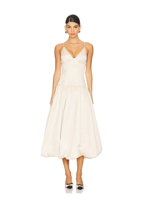 LPA Kaia Midi Dress in Beige. Size M. Also in L, XL.