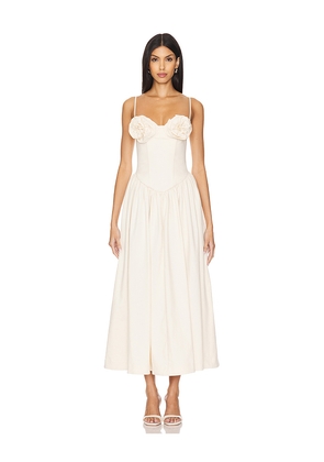 LPA Freya Midi Dress in Cream. Size S. Also in XS, M.