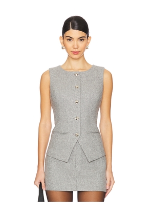 Line & Dot Damson Vest in Grey. Size M. Also in S, L.