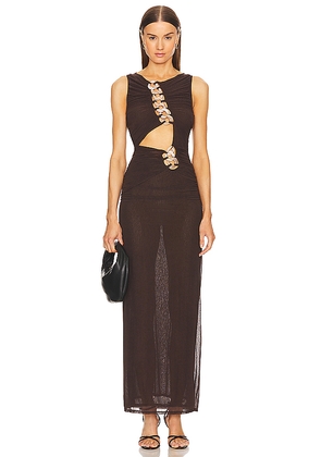 L'Academie by Marianna Emeraude Maxi Dress in Brown. Size M. Also in L, XL.
