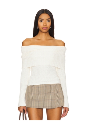 Lovers and Friends Sade Knit Top in Ivory. Size M. Also in XS, S.