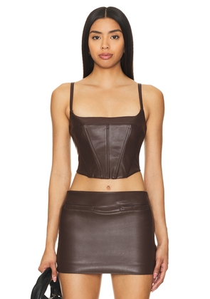 NBD Aurora Top in Chocolate. Size S. Also in M.