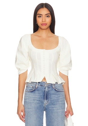 LPA Sarita Blouse in White. Size S. Also in XS, M, L.