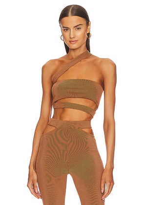 Michael Costello x REVOLVE Winona Top in Brown. Size XL. Also in S.