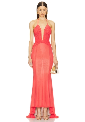 Michael Costello x REVOLVE Sunset Gown in Coral. Size S. Also in M, XL.
