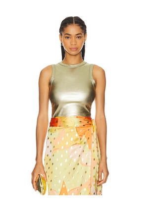 Never Fully Dressed Tank Top in Metallic Gold. Size S. Also in M, L, XL.