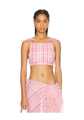 Milkwhite Cropped Top in Pink. Size XL. Also in M.