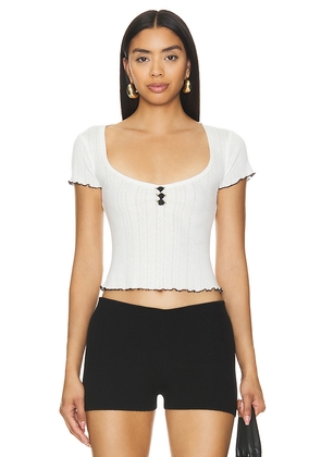 MORE TO COME Ceri Top in White. Size S. Also in L.
