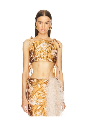 Milkwhite Cropped Top in Burnt Orange. Size XL. Also in XS, M, L.