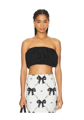 Milkwhite Mini Peplum Top in Black. Size M. Also in L, XL.