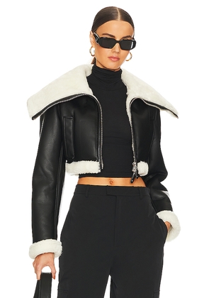 L'Academie Lilianna Cropped Jacket in Black. Size S. Also in XS.