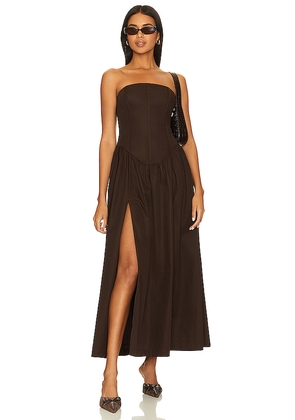 LPA Giana Maxi Dress in Chocolate. Size XS. Also in XXS.
