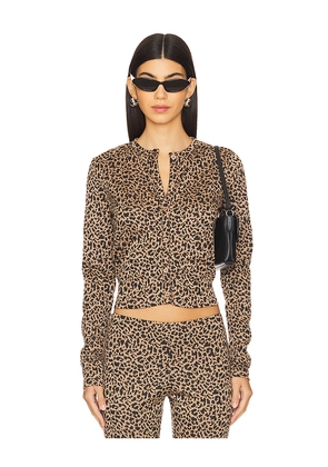 LIONESS x REVOLVE Cardi in Brown. Size L. Also in XS, S, M, XXS, XL, XXL.