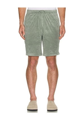 onia Towel Terry Pull-on Short in Green. Size XL/1X. Also in S.